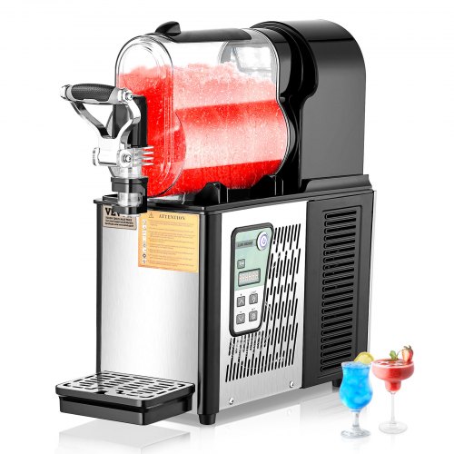 

VEVOR Machine à Granité Commerciale 1x3 L, Machine à Boissons Glacées en Acier Inoxydable de 12 Tasses, Distributeur de Boissons Frappées Granitas Margarita Smoothie, pour Restaurants Cafés Bars