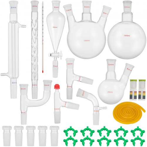VEVOR Kit de Verrerie de Laboratoire 29PCS GG-17, Kit de Verrerie de Laboratoire de Chimie Avancée,