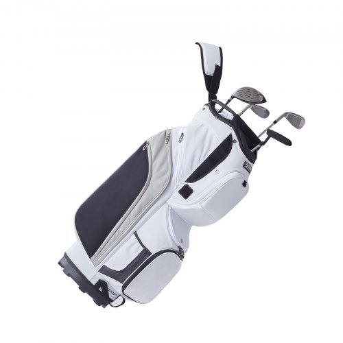 

VEVOR Sac Chariot de Golf 91,5 cm Organisateur 14 Voies 13 Poches en Nylon Blanc