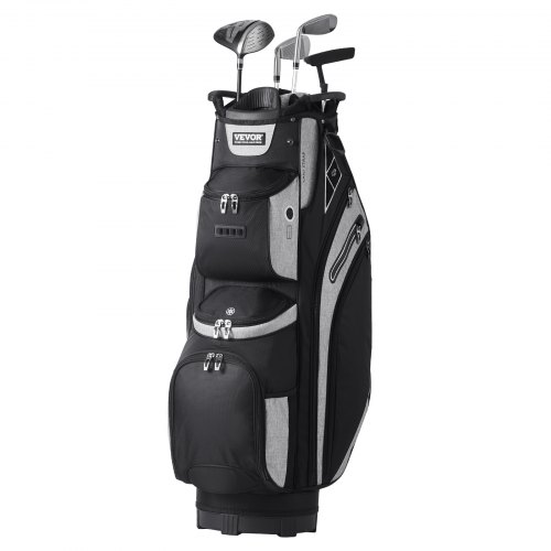 

VEVOR Sac de Golf 90 cm, Sac Chariot pour Clubs de Golf avec Séparateur de 14 Compartiments et 13 Poches, Organisateur sur Roulettes en Polyester, avec Poignées et Bretelle de Transport, Couleur Noir