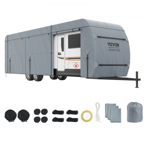 VEVOR Bâche de Protection Camping-Car de 7,3-7,9 m Housse Caravane Non Tissée 4 Couches Classe A Rés