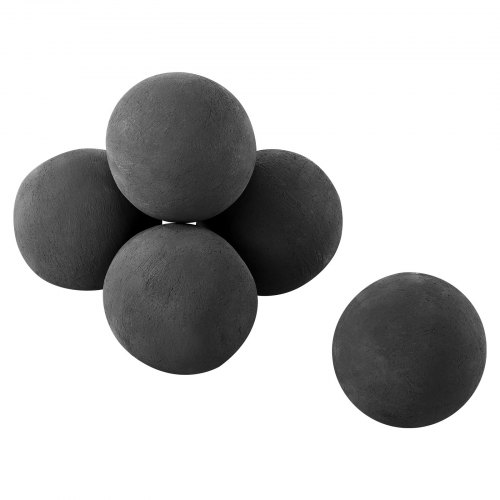 

VEVOR Boules en Céramique pour Cheminée à Gaz, Lot de 6, Pierres de Lave Rondes 12,5 cm, Pierres Décoratives Réutilisables pour Foyer Gaz Propane, Brasero Intérieur Extérieur, Cour, Terrasse, Camping