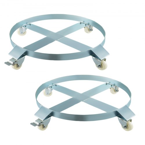 Vevor 2pcs Tambour Dolly 250l Drum Trolley Tambour Manutention Chariot à Tambour