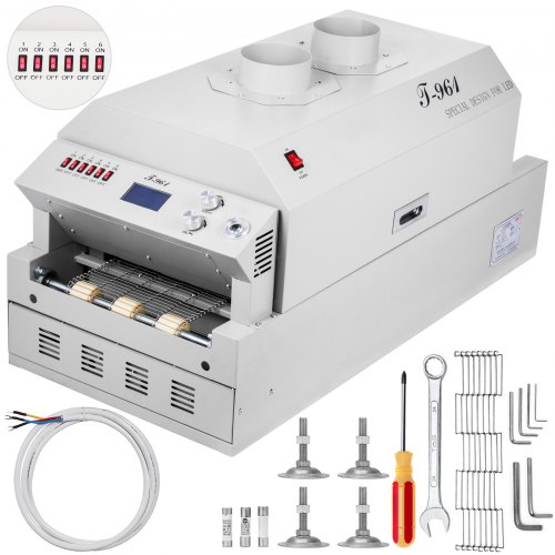 3,5 Kw Soudeur Infrarouge T-961 Reflow Infrarouge 220v Avec écran Lcd 230x730mm