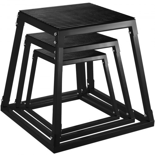 VEVOR Lot de 3 Pliométrique Squat Jump Boîte Hauteurs Plyo Box Fitness Yoga Gym