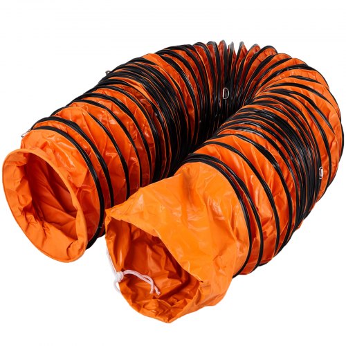 

VEVOR Tuyau en PVC 25 pi, Gaine de ventilation Flexible 12 po, Tuyau flexible PVC Conduit en PVC antidéflagrant Résistant à l'usure Cordes ajustables pour ventilateur d'extraction dans les usines