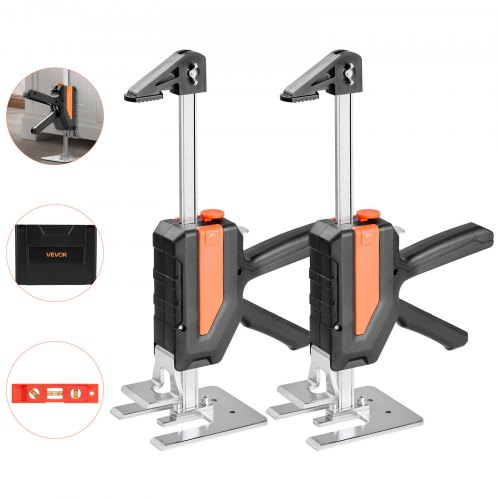 

VEVOR Cric à Bras 2PCs, Lève Meubles Portes Plaques avec Capacité 200 kg, Outil de Levage Manuel jusqu'à 19,5 cm, avec Niveau Magnétique, 2 Modes de Réglage, pour Fenêtres, Installation, Noir
