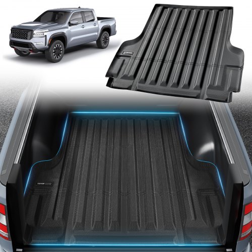 

VEVOR Tapis de Coffre Compatible avec Nissan Frontier 2022-2024, Tapis de Benne en TPE Épais et Résistant, Housse de Coffre Antidérapante pour Benne de 152 cm, Protection par Tous les Temps du Véhicule