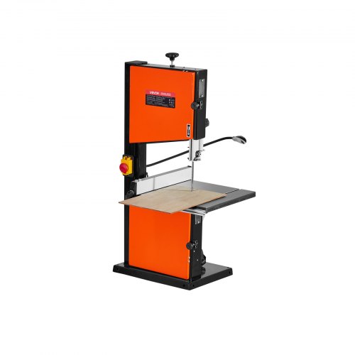 

VEVOR Scie à Ruban Bois 373 W Scie à Ruban de Table Largeur de Coupe 254 mm Hauteur de Coupe 160 mm pour Travail Bois, Table Fonte 335x340 mm 2 Vitesses avec Éclairage de Travail 360° Guide d'Onglet