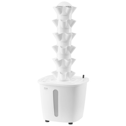 

VEVOR Système de Culture Hydroponique, 30 Fentes de Plantation, Tour Hydroponique 6 Niveaux, avec Pompe à Eau et Minuterie, Kit Germination de Plantes Circulation d'Eau pour Herbes, Fruits, Légumes