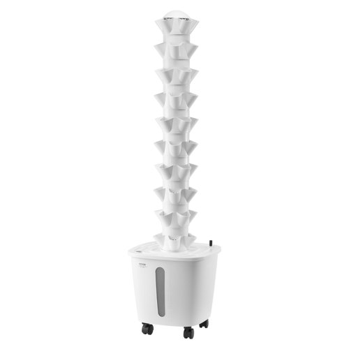 

VEVOR Système de Culture Hydroponique, 50 Fentes de Plantation, Tour Hydroponique sur Roulettes à 10 Niveaux, avec Pompe à Eau, Kit Germination de Plantes pour Herbes, Fruits, Légumes d'Intérieur