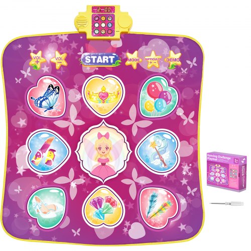 

VEVOR Tapis de Danse Enfants de Jeu pour 1 Joueur Filles Garçons 3 Ans et Plus