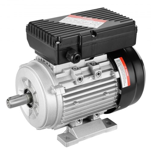 

VEVOR Moteur 0,55kW 1400tr/min CA 220-240V 4,5A monophasé arbre à clavette 19mm