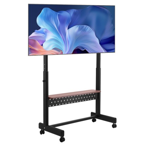 

VEVOR Support TV à roulettes, pour téléviseur/LED/LCD/OLED de 1397 à 2540 mm, chariot TV portable, hauteur réglable avec plateau, jusqu'à 92,99 kg, Max. VESA 800 x 600 mm, pour salon bureau extérieur
