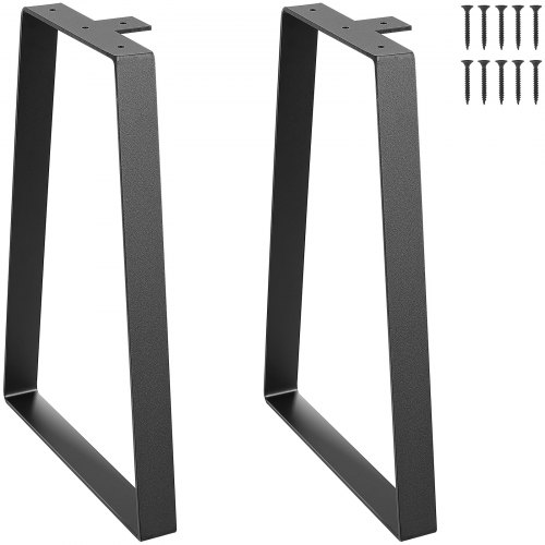 

VEVOR Pied de Table Basse 2PCS Pieds de Bureau de Remplacement Trapézoïdaux 40,6 cm Acier Massif Capacité de Charge 181 kg Pieds de Tables de Nuit Noirs Meubles Modernes pour Maison Bureau d'Enfants