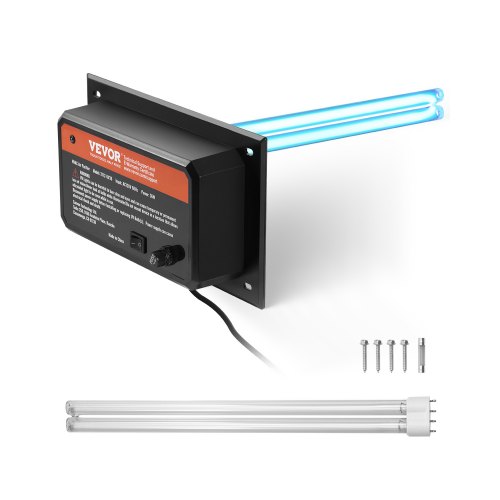 

VEVOR Purificateur d'Air Conduit CVC Maison 36 W Épurateur d'Air de Conduit de Climatisation, Longueur Onde 254 nm, Lumière UV UVC, avec Ampoule UV 411 mm, Purification Puissante, pour Climatiseur