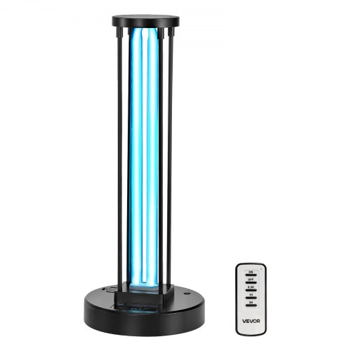

VEVOR Lampe de Désinfection UV 36 W, Lampe Germicide à Rayons Ultraviolets avec Purificateur d'Ozone, Lumière UVC avec Minuterie 30/60/120 Minutes et Télécommande, pour Pièce jusqu'à 37 m², Salon