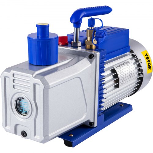 VEVOR Pompe à Vide 10CFM, Pompe à Vide Frigoriste 1HP, Pompe à Vide Climatisation HVAC à 2 Étages 2000tr/min, Anti-Reflux Huile Capacité 600ml pour Système de Réfrégération Climatisation