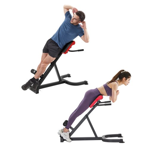 

VEVOR Banc Lombaire Réglable, Banc d'Hyperextension Capacité de 136 kg, Chaise Romaine Multifonction, Équipement d'Exercice pour Fessiers, Ischio-jambiers, Bas du Dos et Abdomen, Fitness Gym Domicile