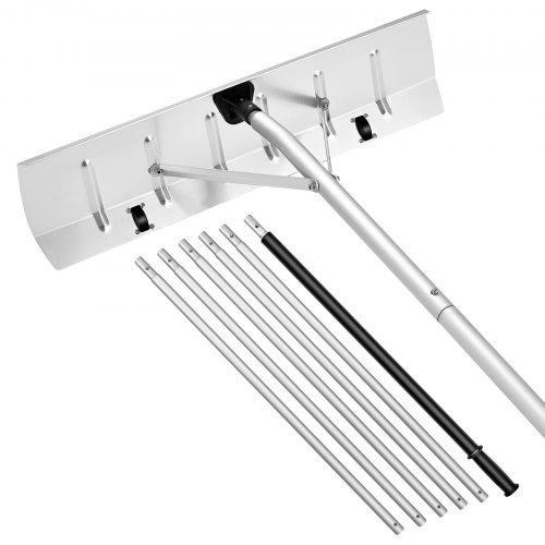 

VEVOR Râteau à Neige de Toit, 66 cm, Râteau de Déneigement Réglable 1,42-6,06 m, avec Grattoir en Aluminium, Roues Inférieures, Poignée Antidérapante, Outil pour Enlever Neige Feuilles du Toit Garages