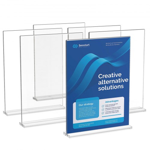 

VEVOR Présentoir de Table Porte-Brochures en Acrylique 21,6x28 cm 6PCs Menu