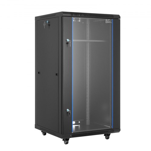 

VEVOR Armoire Réseau 22U, Rack Serveur Montage Mural, Baie de Brassage, Profondeur 60 cm, Charge 136 kg, avec Porte Verrouillable Verre Trempé, pour Équipements Informatiques, Appareils Audiovisuels