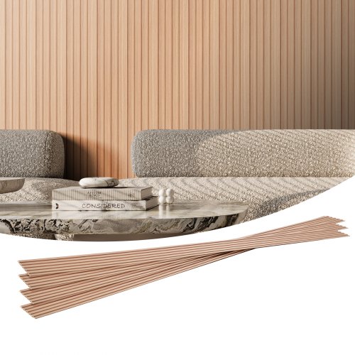 

VEVOR Panneau Mural Lattes, 2450x166 mm, Panneaux Acoustiques WPC pour Mur Plafond, Lot de 8, Effet Faux Bois, Réduction du Bruit, pour Décoration Intérieur Moderne Élégante, Couleur Bois de Frêne