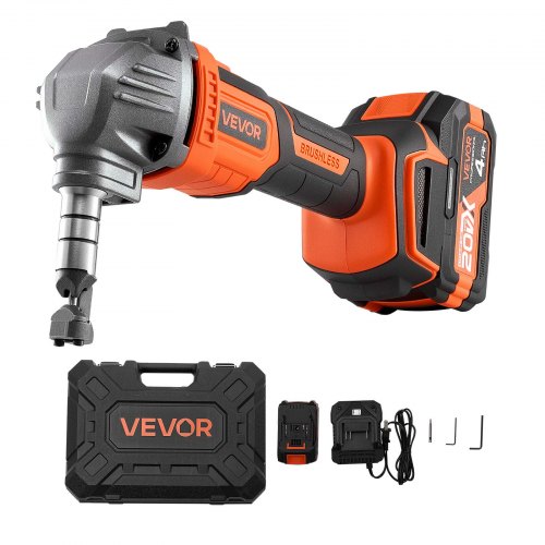 

VEVOR Grignoteuse Électrique sans Fil, Cisaille Grignoteuse à Tôle avec Batterie 20 V 4000 mAh, Moteur sans Balais Performant 2200 tr/min, Outil Coupe Métaux Électrique avec Mallette, pour Atelier