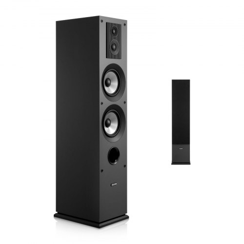 

VEVOR Enceinte Colonne Passive, 3 Voies, Tour de Son avec Tweeter 19 mm 25,4 mm, Woofer 133,4 mm, Puissance de Crête 145 W, Réponse en Fréquence 70 Hz à 20 kHz, Boîtier en MDF, pour Système Audio Domestique