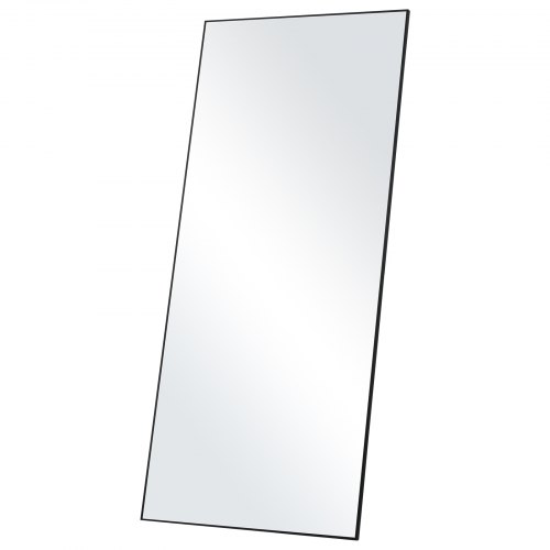 

VEVOR Miroir pleine longueur, 1800x785 mm, grand miroir de sol rectangulaire à suspendre ou à incliner en verre trempé, cadre en alliage d'aluminium, miroir de dressing mural pour salon, chambre, noir