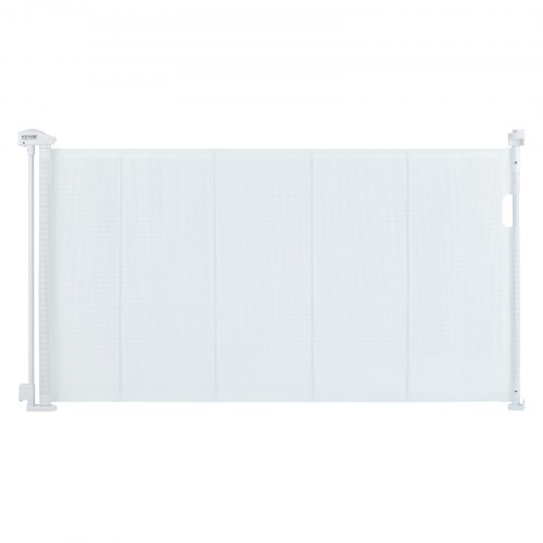 VEVOR Barrière de Sécurité Extensible Jusqu’à 153 cm Hauteur 87 cm Barrière Rétractable pour Bébés O