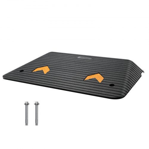 

VEVOR Rampe de Seuil Hauteur 8,9 cm Rampe Trottoir Caoutchouc avec 1 Canal Capacité Charge 15 tonnes Surface Texturée Antidérapante pour Fauteuil Roulant Voitures Scooter Quai Garage 90,2x53,34x8,9 cm