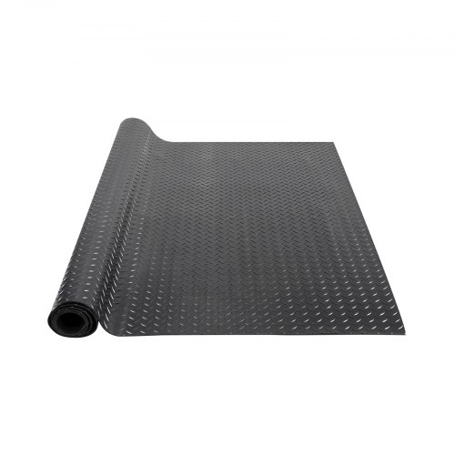 

VEVOR Tapis de Sol de Garage 1236x2465 mm Rouleau Revêtement Sol en Caoutchouc SBR Motif 3D Épaisseur 3 mm Étanche Facile à Nettoyer pour Protection de Sol sous Voitures, Garage, Salle de Sport, Noir