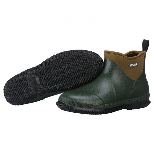 

VEVOR Bottes de pont en caoutchouc pour femmes à la cheville, bottes de pluie antidérapantes imperméables, chaussures de boue isolées de jardinage, légères et durables, pour agriculture, taille 8 US