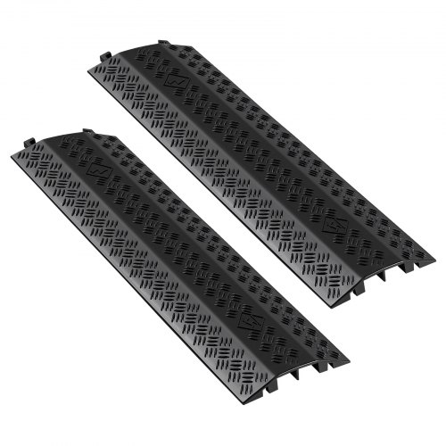 

VEVOR Rampe de Protection Câbles, Lot de 2, Passage de Câble au Sol, Canal 51 x 28 mm, Cache-câbles au Sol, Charge 7938 kg, Passe Câble pour Zones à Forte Circulation Piétonne, Intérieur, Extérieur