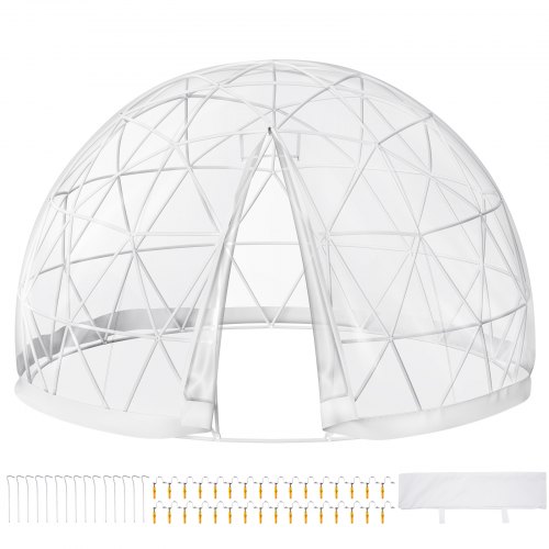 VEVOR Housse en Filet de Tente Bulle Transparente de Diamètre de 12 Pieds Couvercle pour Tente Dôme 