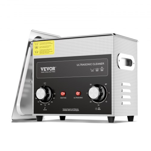 

VEVOR Nettoyeur à Ultrasons Numérique 3 L, Bac Ultrasons avec Minuterie, Chauffage et Panier, Appareil de Nettoyage Ultrasonique Professionnel 120 W, pour Bijoux Lunettes Montres, Labo Clinique