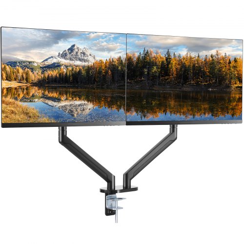 VEVOR Support Écran PC Double Bras pour Moniteur 13-35 pouces Bras Écran PC Réglable en Hauteur Incl