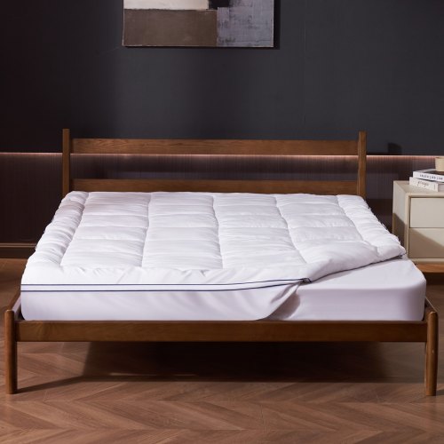 

VEVOR Surmatelas Queen Rembourrage en Fibre Amovible Lavable Épaisseur 25,4 mm