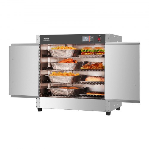 

VEVOR Armoire Chauffante à 4 Niveaux, Étuve Traiteur avec Bac à Eau, Chauffe Assiettes en Acier Inoxydable, Double Porte et Étagères Réglables, pour Pizza Poulet Restaurant Cantine Cafétéria Argenté