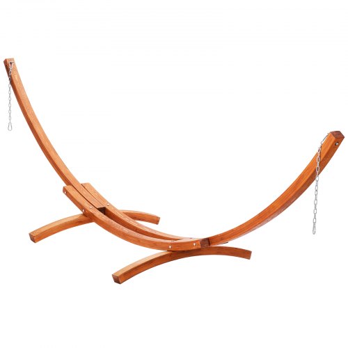 

VEVOR Support de Hamac en Bois, Charge 215 kg, Cadre Universel pour Hamacs 2,8-3,9 m, Support Réglable en Arc Bois de Mélèze avec Chaîne, Mousqueton, pour Hamac de 2 Personnes, Extérieur, Intérieur