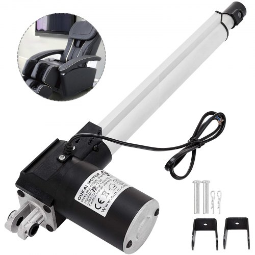 DC 12V Actionneur Linéaire 250mm Support de Montage Moteur Électrique 6000N