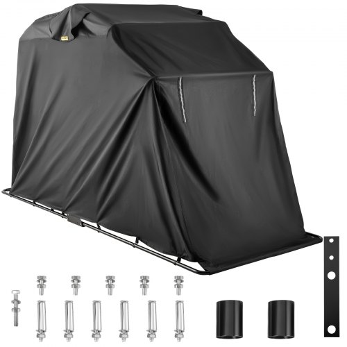 VEVOR Housse Moto Exterieur Taille 345x137x190cm Protection UV Couverture étanche pour Moto