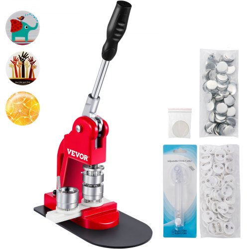 VEVOR Presse à Badges Machine à Badges 25 mm avec 500 Pièces de Boutons & Coupe-cercle, Machine de F