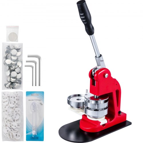 VEVOR Presse à Badges 75 mm Machine à Fabriquer des Badges avec 500 Pièces de Boutons Circulaires, M