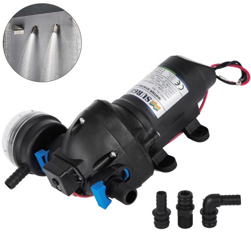Pompe à Eau à Diaphragme Acier 12v Pompe à Membrane à Eau Auto-amorçante 10l/min