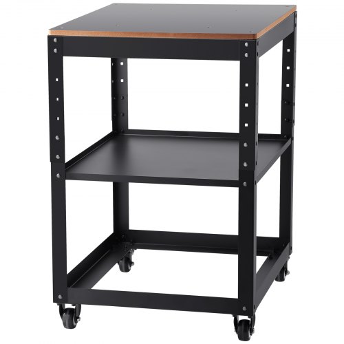 

VEVOR Support de Rabot Charge 45 kg Table Support de Raboteuse Hauteur 3 Vitesses Étagère d'Outils Mobile 4 Roulettes Espace Stockage pour Plupart Raboteuses Scies Machines d'Établi Outils Électriques