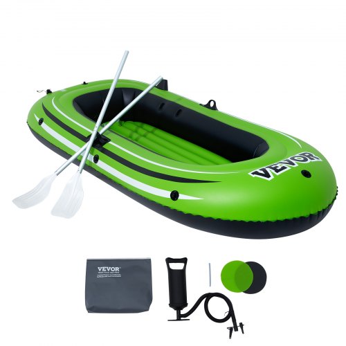 

VEVOR Bateau Gonflable, Bateau de Pêche Pneumatique pour 2 Personnes, Kayak en PVC Solide, avec Rames en Aluminium de 116 cm, Pompe à Haut Rendement, Capacité de Charge 226,8 kg pour Adultes Enfants