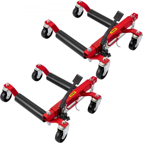 VEVOR 2PCS Chariot Hydraulique Dolly Pneu Voiture Manutention Déplacement 1360KG