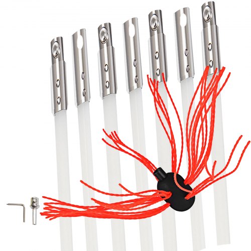 Vevor Kit Brosse De Ramonage Poêle à Pellet Canne De Ramonage En Nylon 7 Tiges